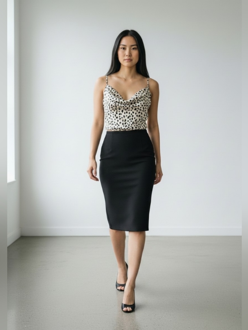 Y2K Satin Cropped Cami Top Polka Dot Size M Sincerely Jewels